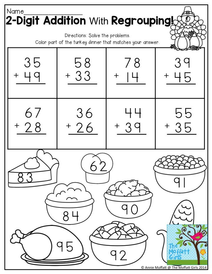 30 Double Digit Addition Worksheets Kindergarten