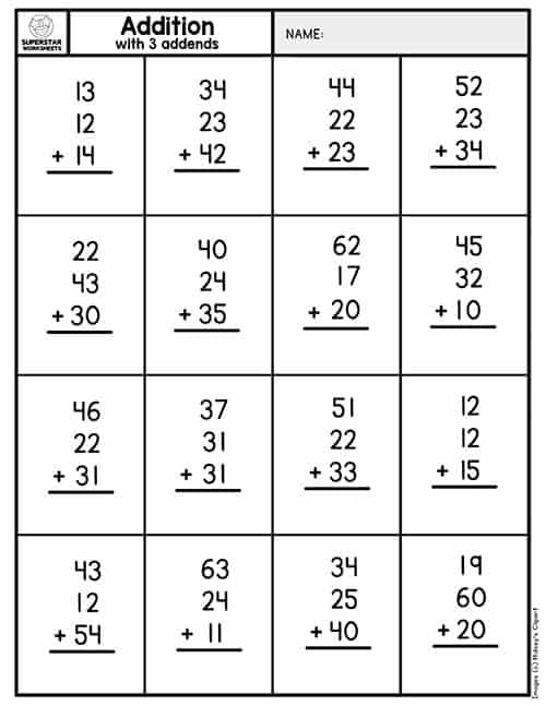 30 Double Digit Addition Worksheets Kindergarten