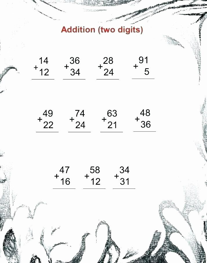 30 Double Digit Addition Worksheets Kindergarten