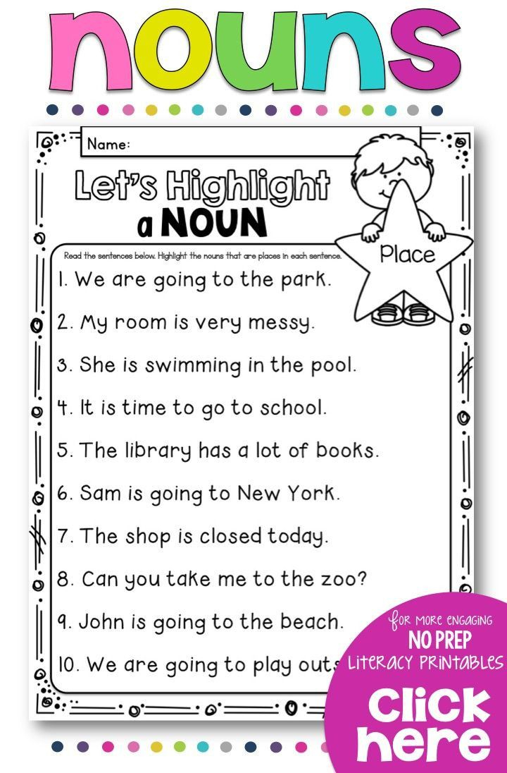 30 English Worksheets For Grade 1 Grammar Nouns