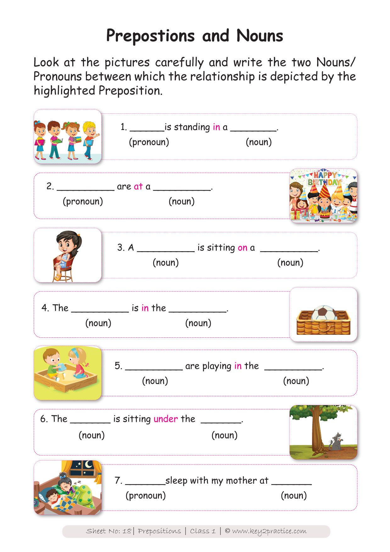 30 English Worksheets For Grade 1 Grammar Nouns