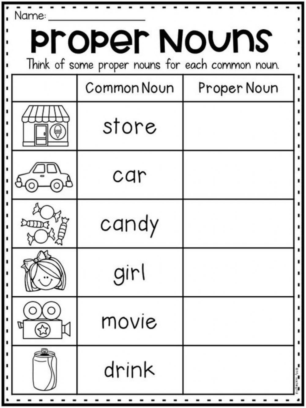 30 English Worksheets For Grade 1 Grammar Nouns