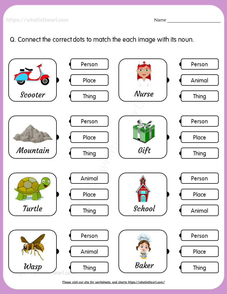 30 English Worksheets For Grade 1 Grammar Nouns
