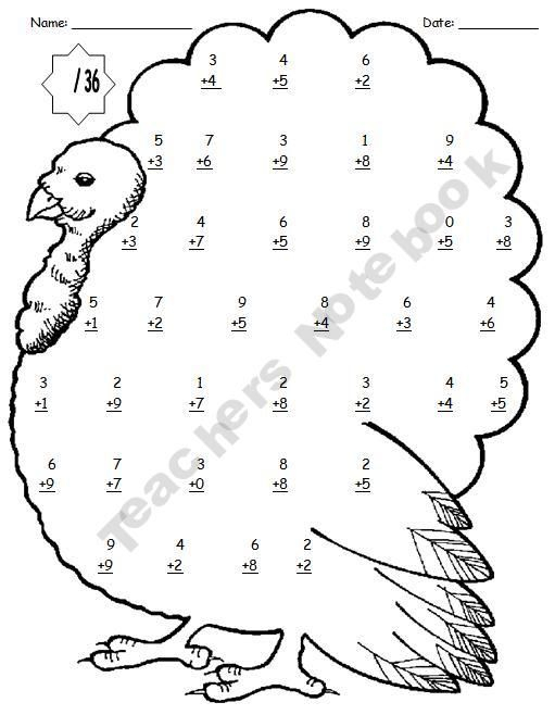 30 Free Thanksgiving Math Worksheets For Kindergarten