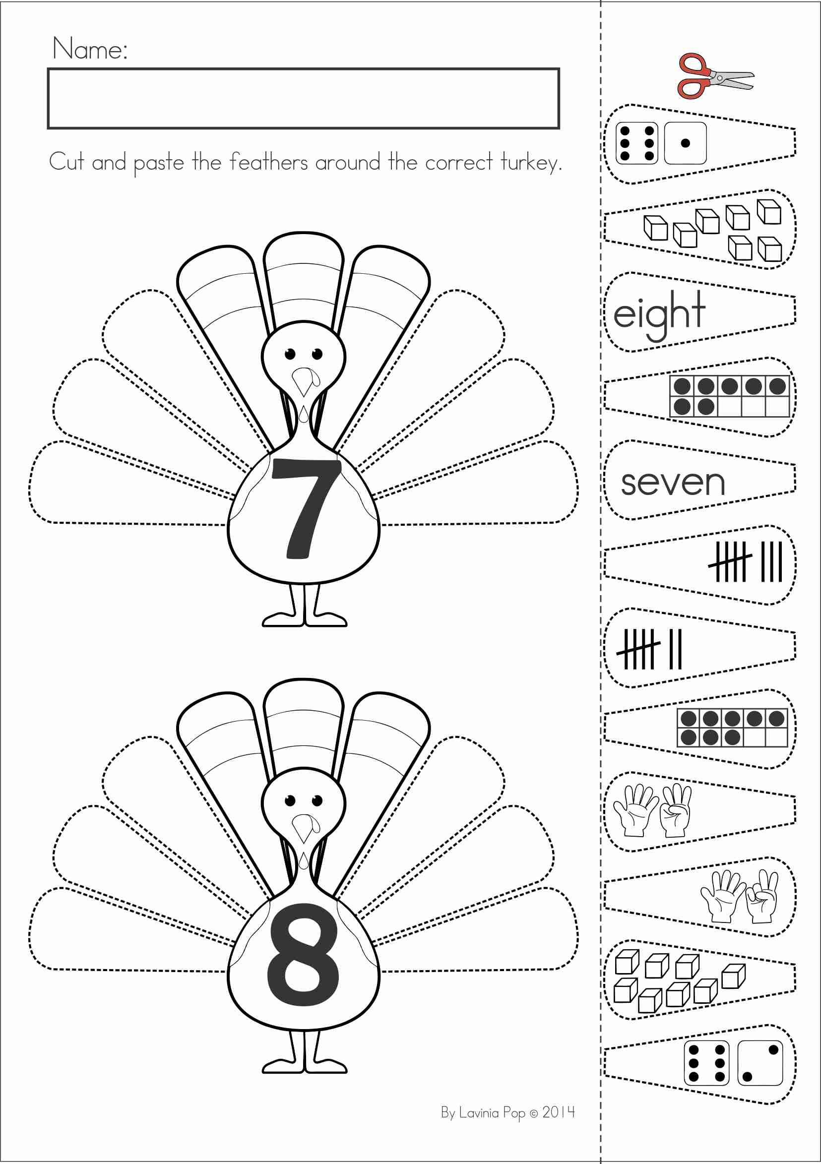 30 Free Thanksgiving Math Worksheets For Kindergarten