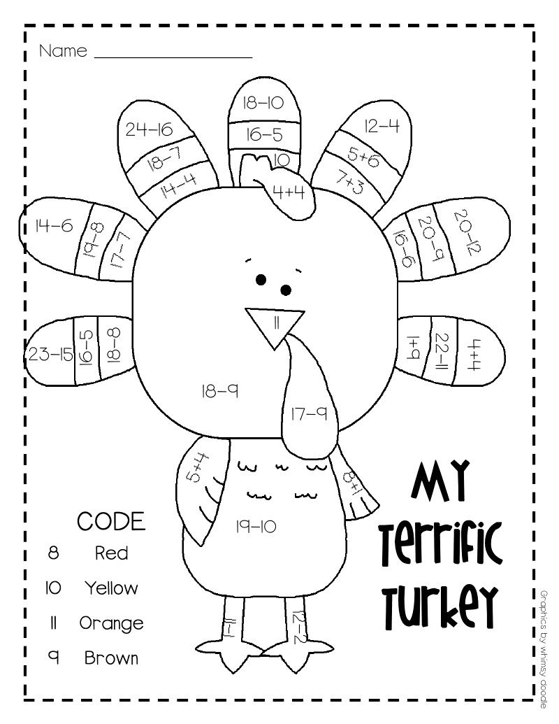 30 Free Thanksgiving Math Worksheets For Kindergarten