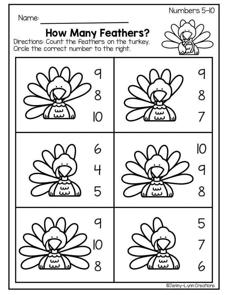 30 Free Thanksgiving Math Worksheets For Kindergarten