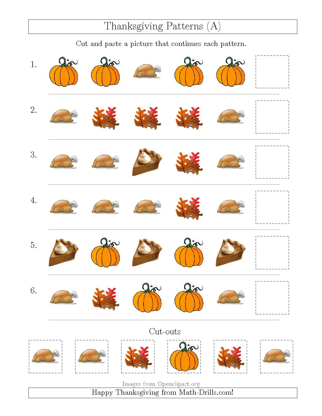 30 Free Thanksgiving Math Worksheets For Kindergarten