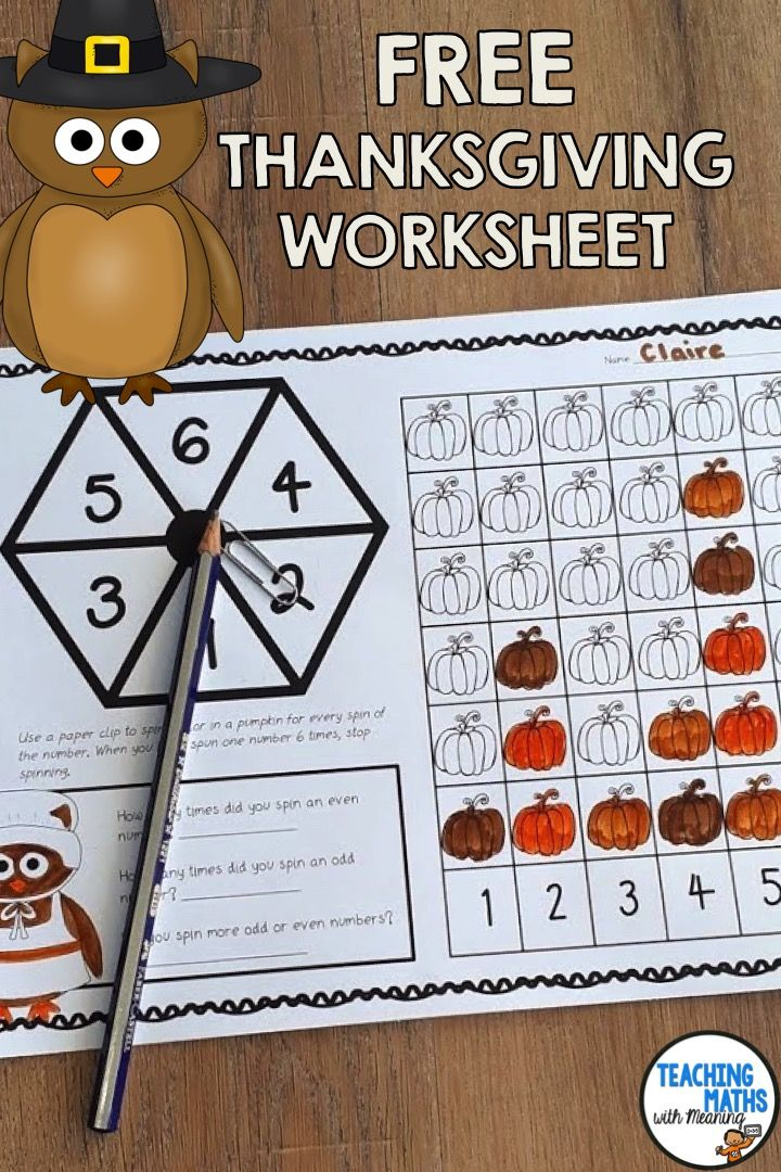 30 Free Thanksgiving Math Worksheets For Kindergarten