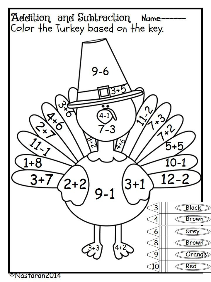 30 Free Thanksgiving Math Worksheets For Kindergarten