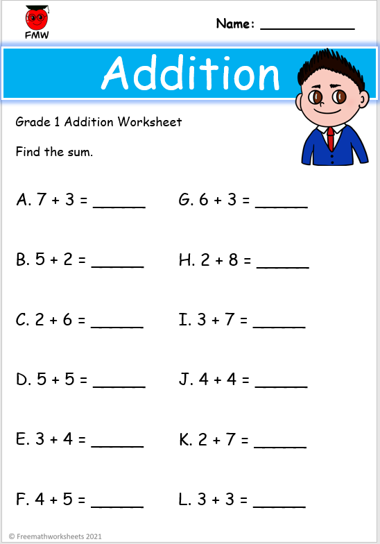 30 Grade 1 Math Worksheets Free Printable Numbers
