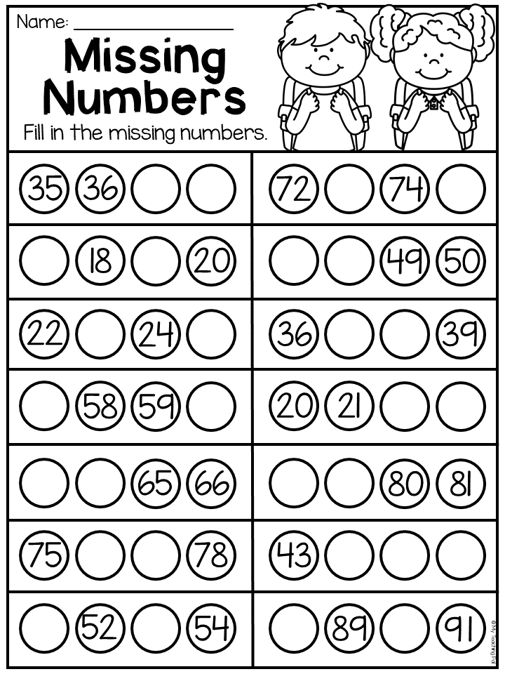 30 Grade 1 Math Worksheets Free Printable Numbers