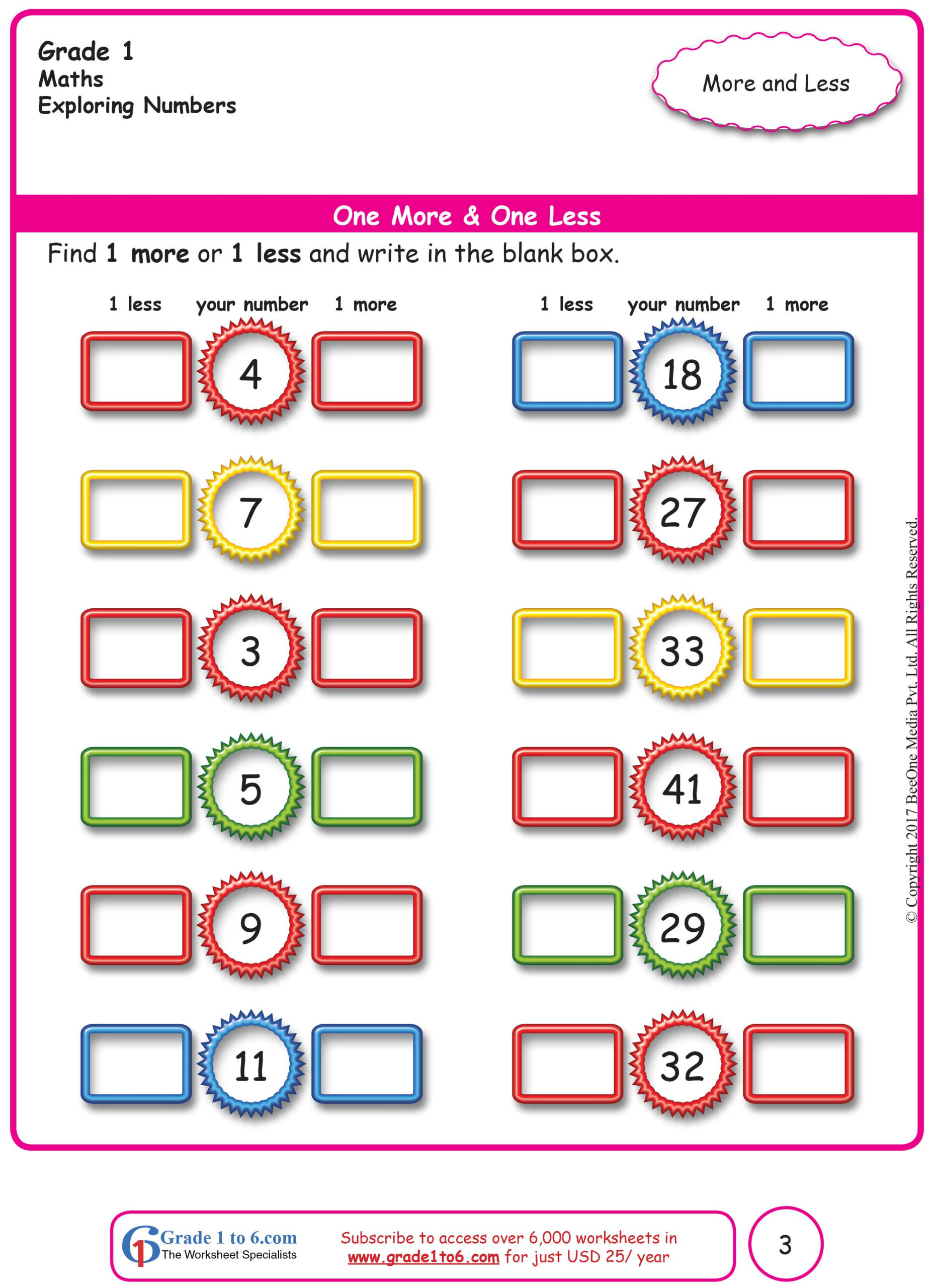 30 Grade 1 Math Worksheets Free Printable Numbers