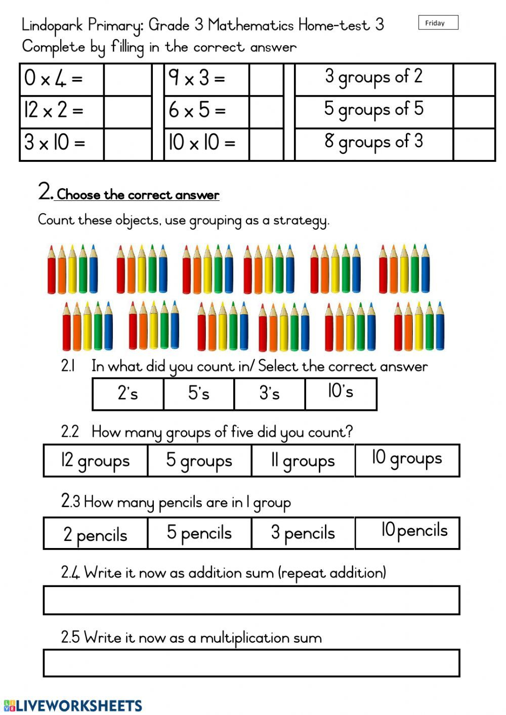 30 Grade 3 Math Worksheets Plus