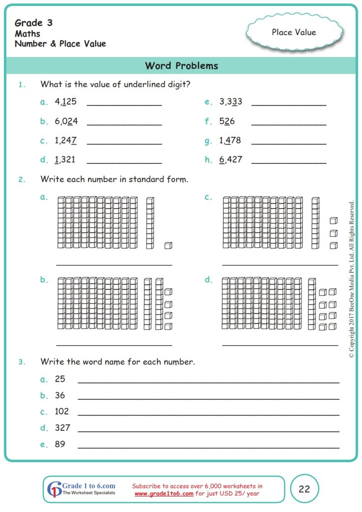 30 Grade 3 Math Worksheets Plus