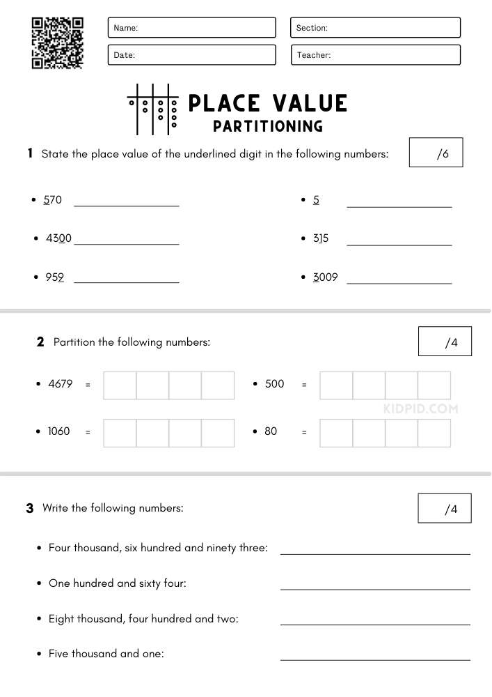 30 Grade 3 Math Worksheets Plus