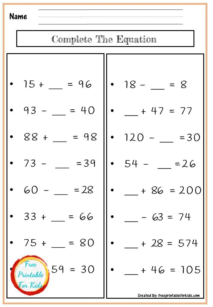 30 Grade 3 Math Worksheets Plus