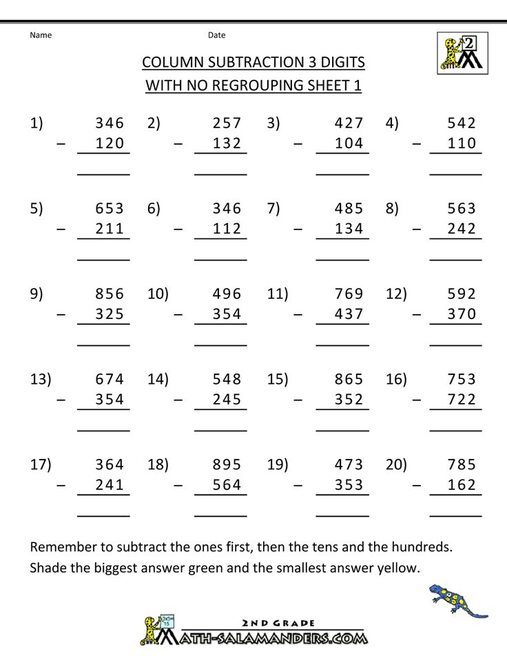 30 Math Worksheets For 4Th Grade Subtraction