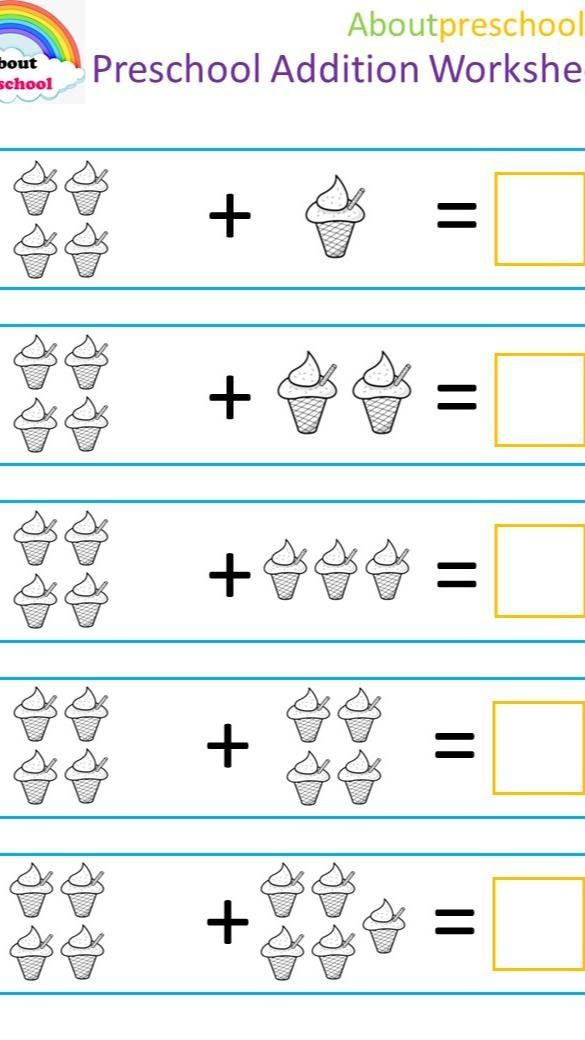 30 Maths Addition Worksheets Lkg