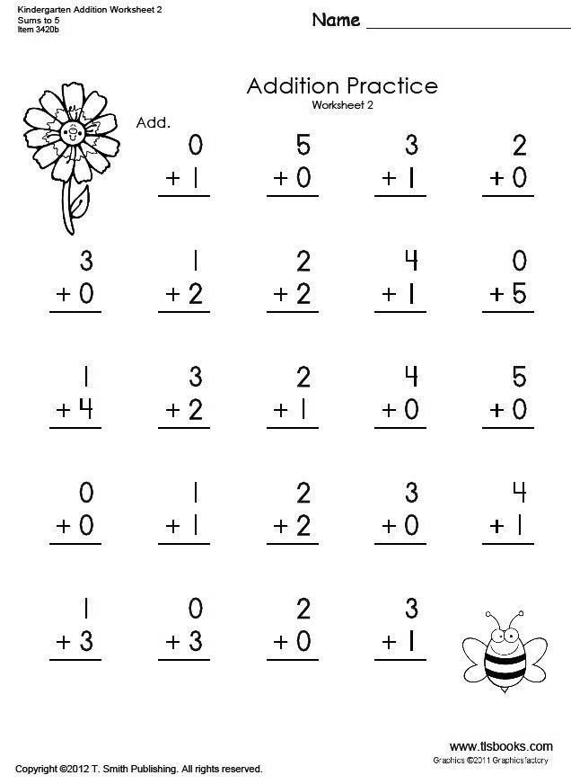 30 Maths Addition Worksheets Lkg