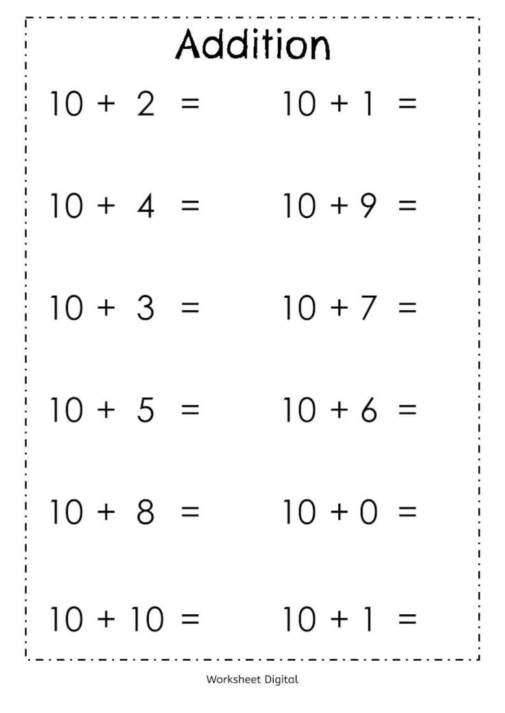 30 Maths Addition Worksheets Lkg