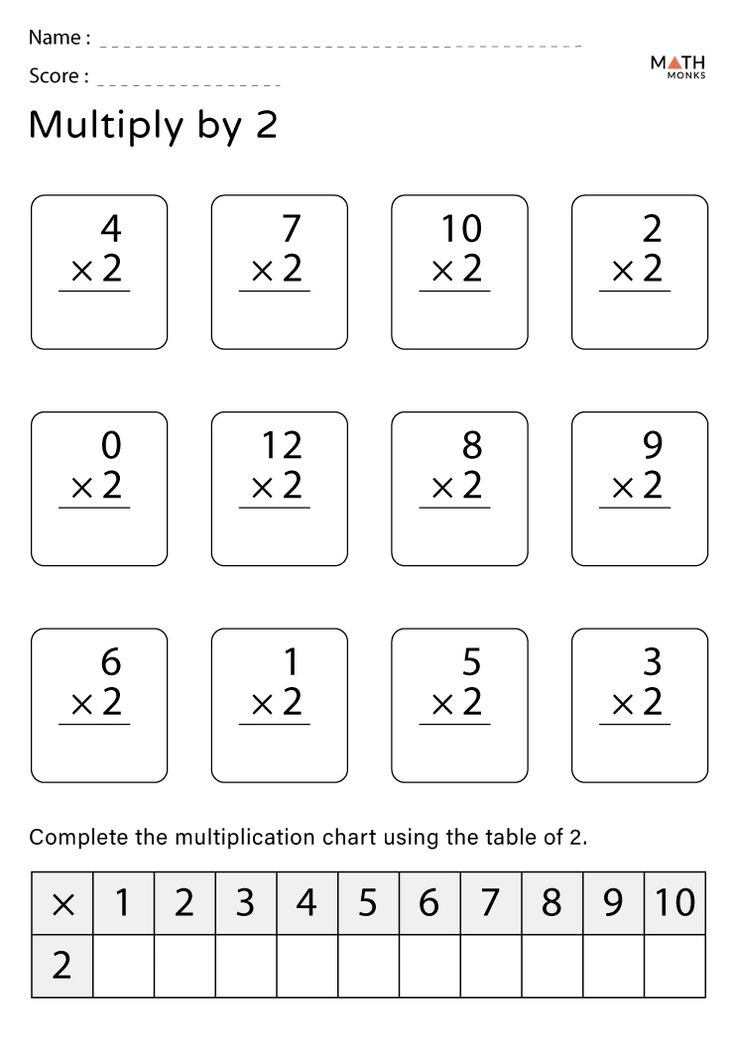 30 Maths Multiplication Worksheets For Class 2