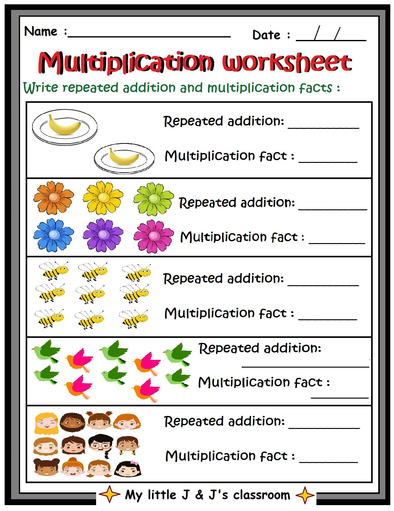 30 Maths Multiplication Worksheets For Class 2