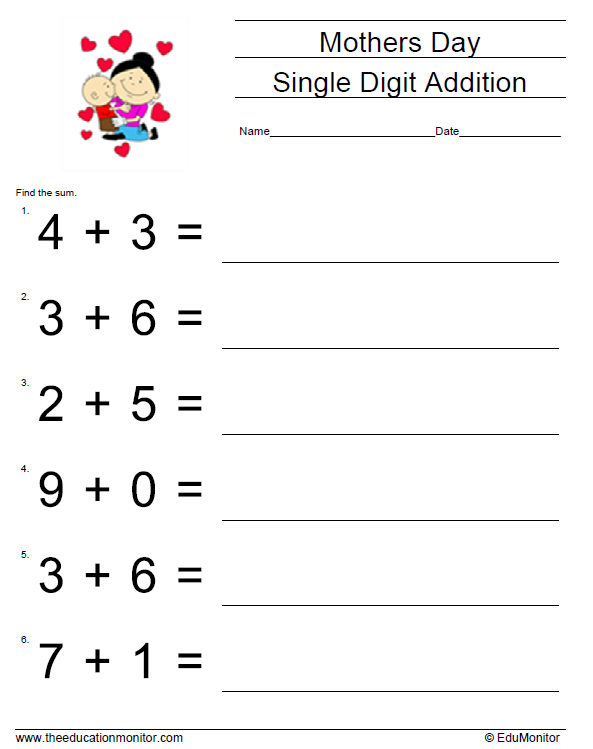 30 Mothers Day Math Worksheets Preschool