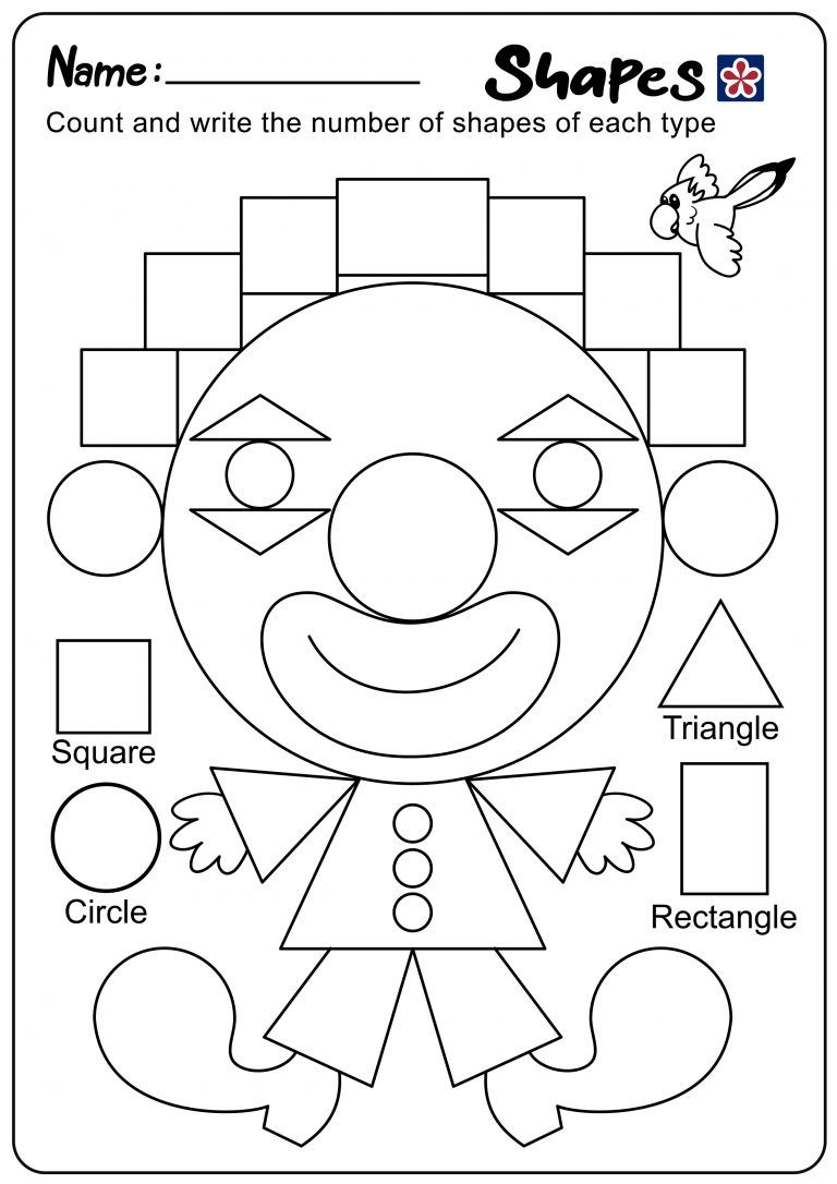 30 Shapes And Colors Worksheets For Kindergarten