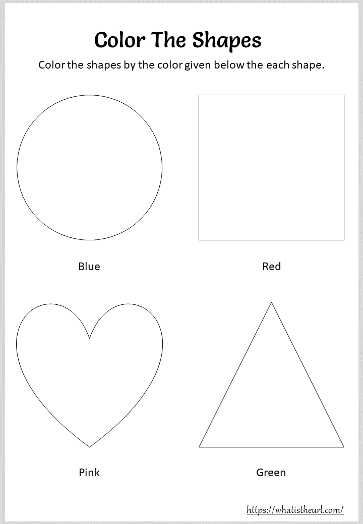 30 Shapes And Colors Worksheets For Kindergarten