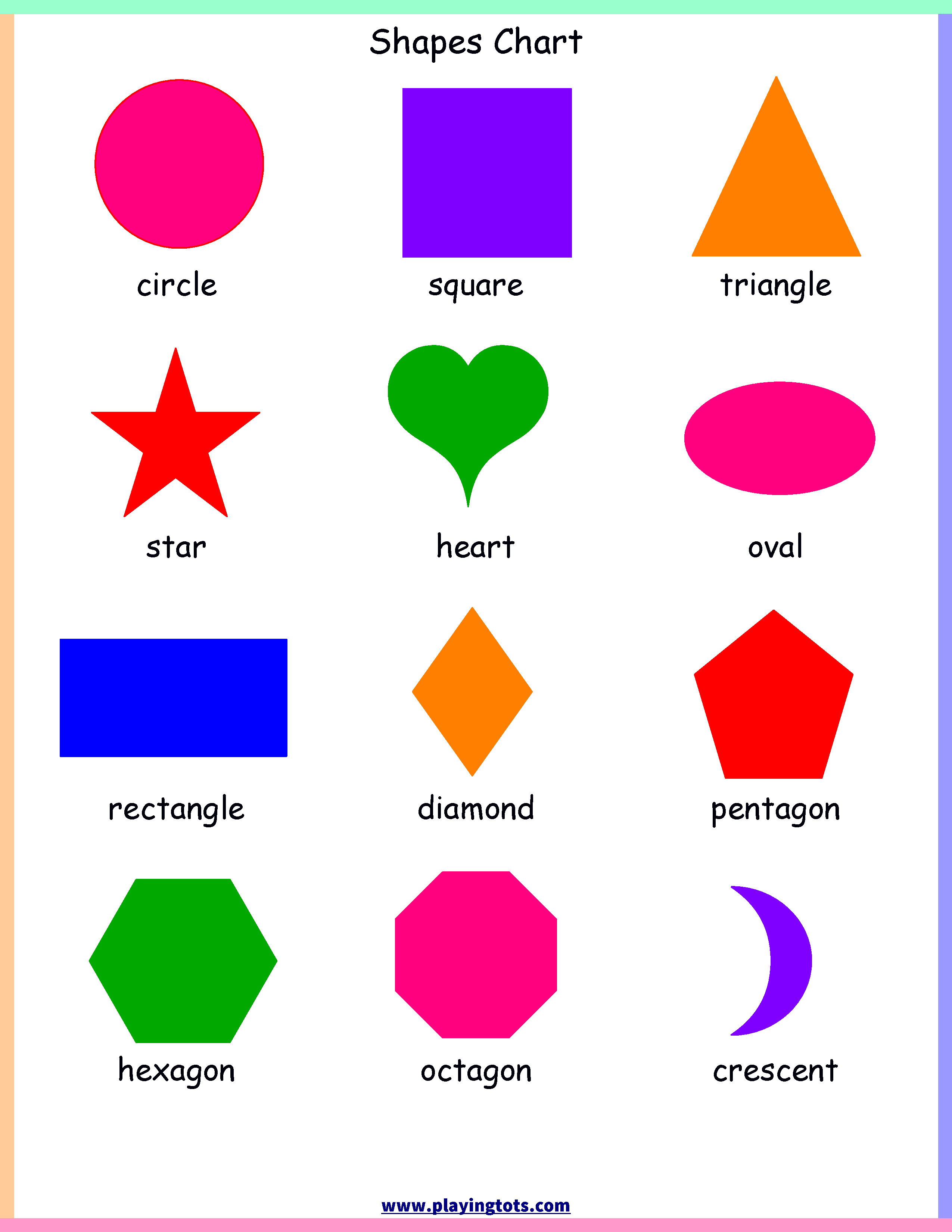 30 Shapes And Colors Worksheets For Kindergarten