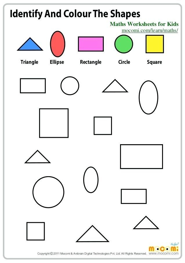 30 Shapes And Colors Worksheets For Kindergarten