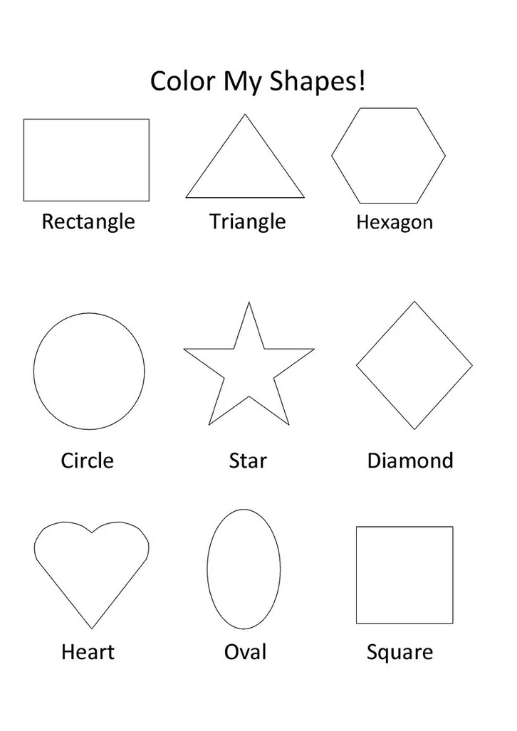 30 Shapes And Colors Worksheets For Kindergarten