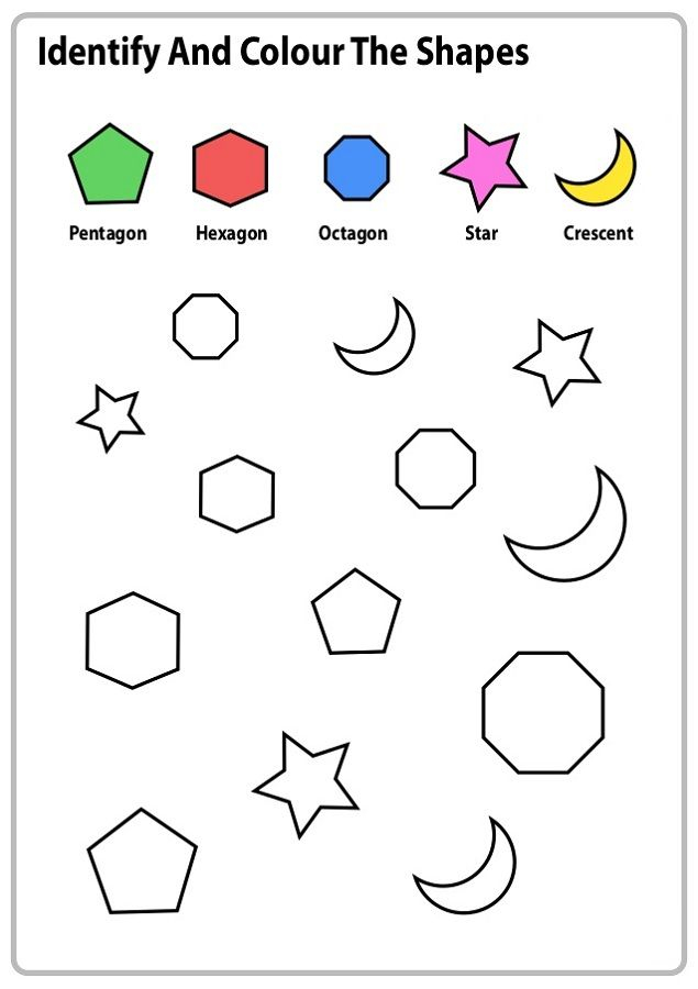 30 Shapes And Colors Worksheets For Kindergarten