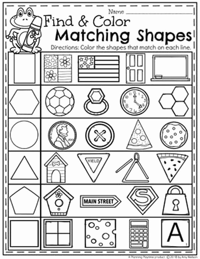 30 Shapes And Colors Worksheets For Kindergarten