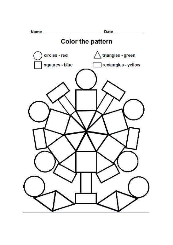 30 Shapes And Colors Worksheets For Kindergarten