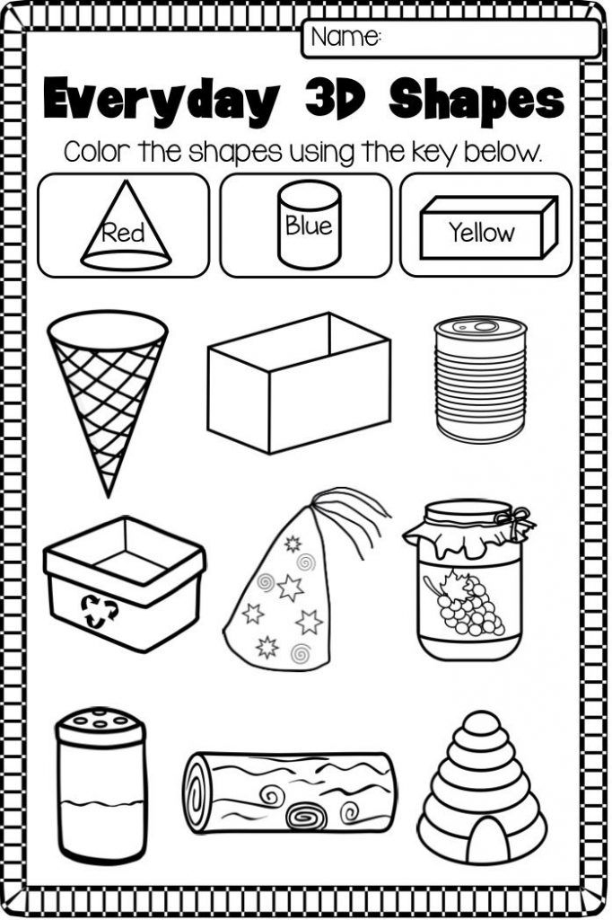 30 Shapes And Colors Worksheets For Kindergarten