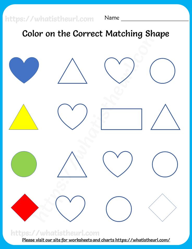 30 Shapes And Colors Worksheets For Kindergarten