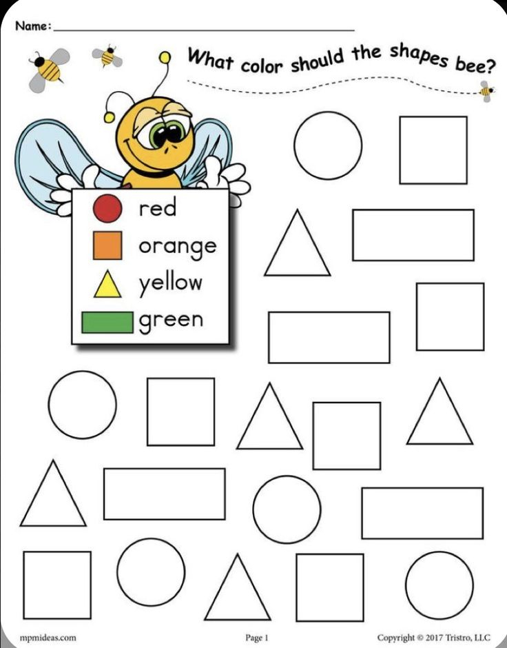 30 Shapes And Colors Worksheets For Kindergarten