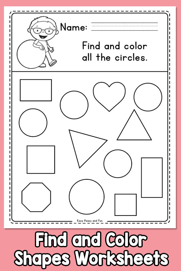 30 Shapes And Colors Worksheets For Kindergarten