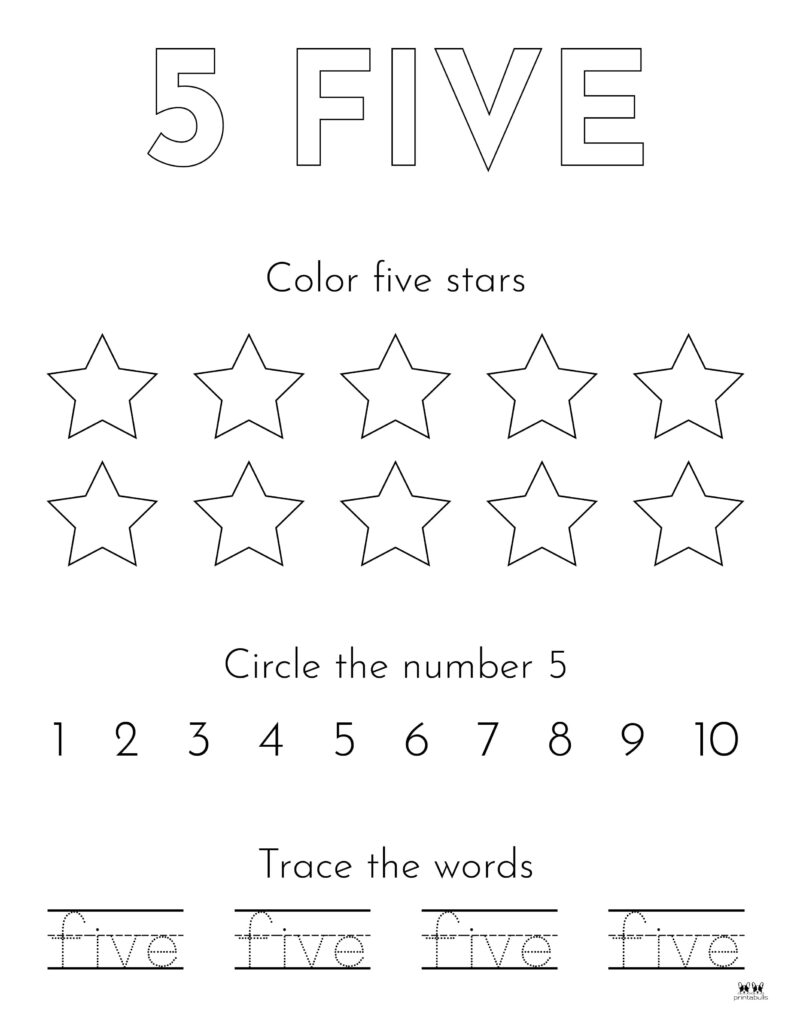 35 Christmas Number Five Woorksheet Pdf