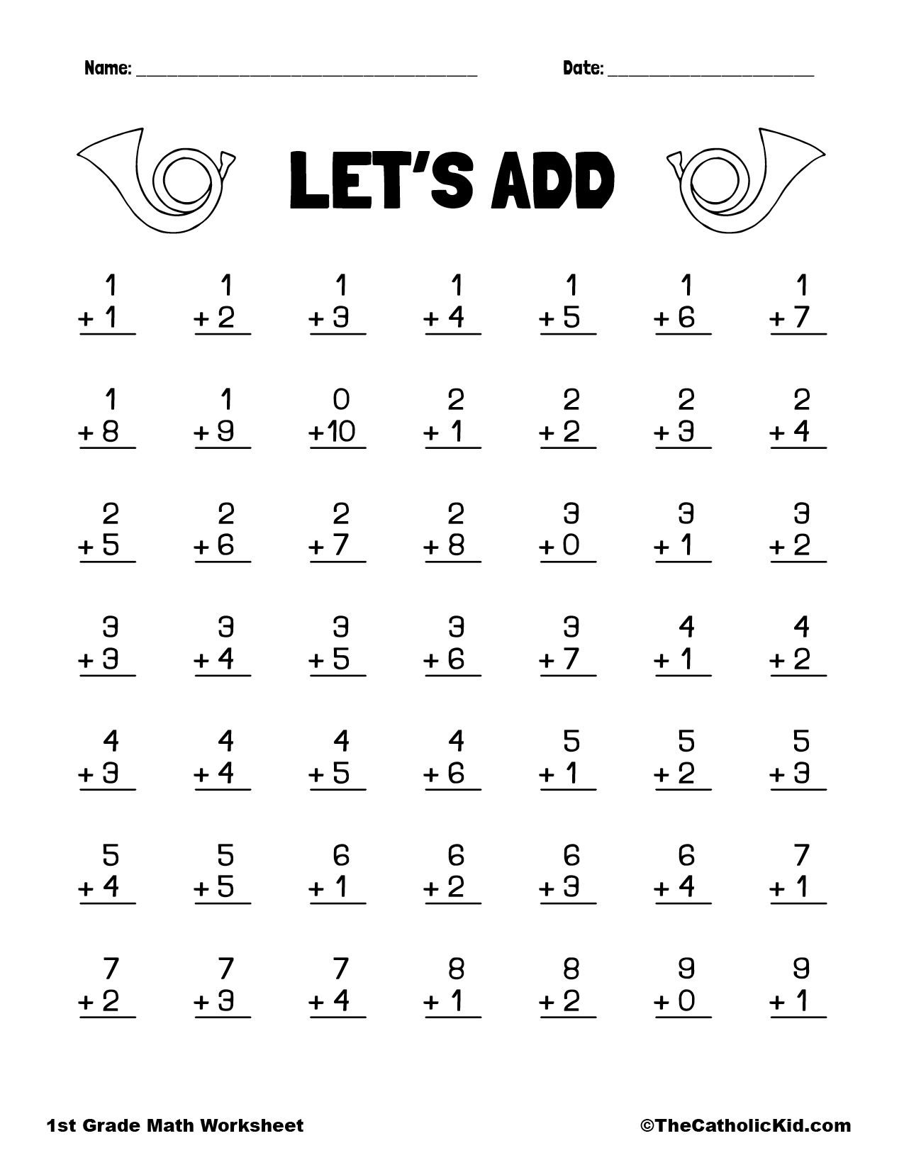 21 1St Grade Math Worksheets Free Addition And Subtraction Numbers