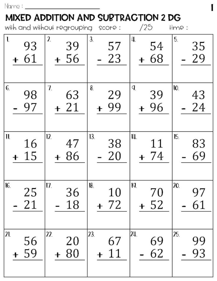21 1St Grade Math Worksheets Free Addition And Subtraction Numbers