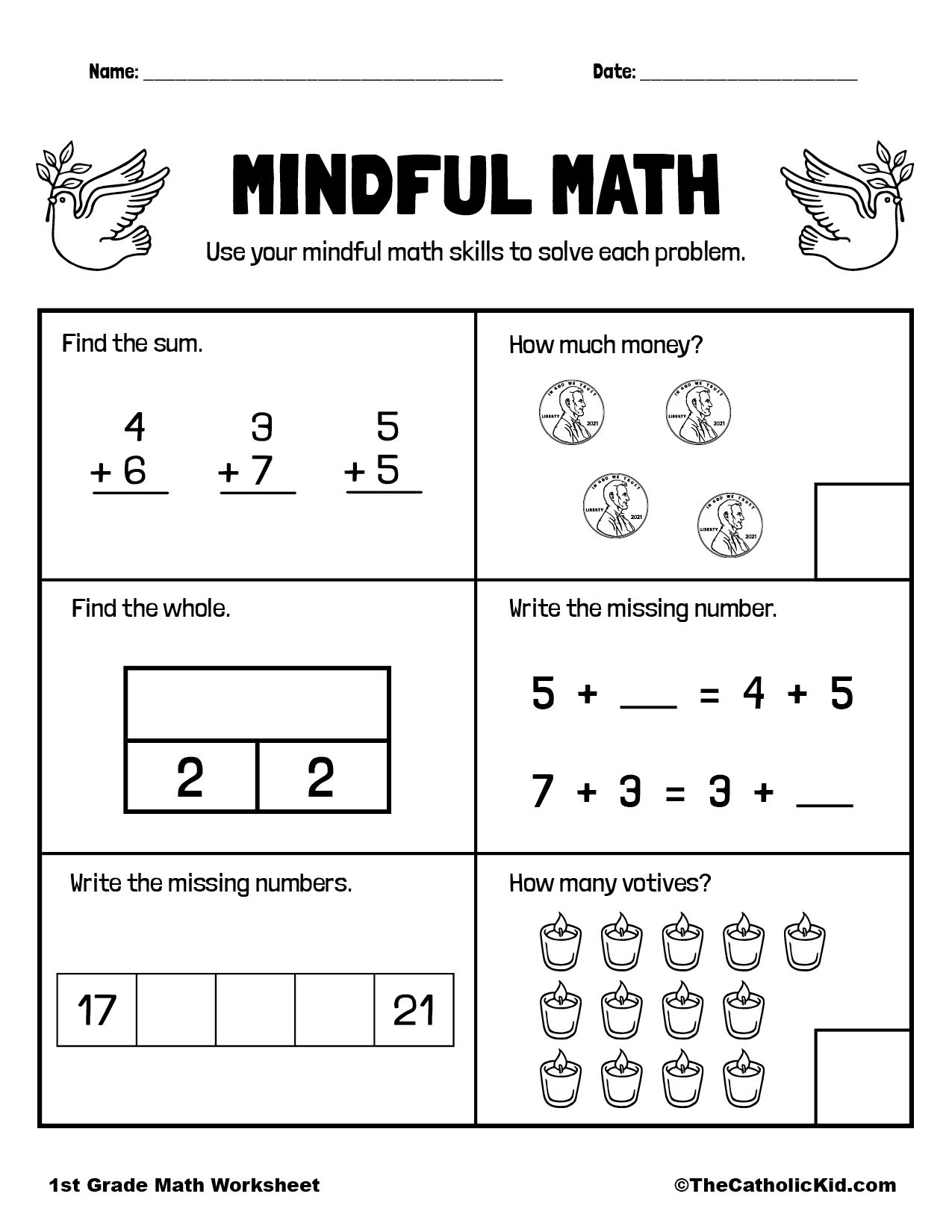 21 1St Grade Math Worksheets Free Addition And Subtraction Numbers