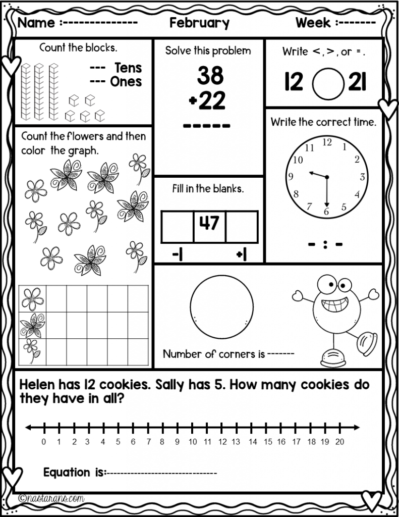 21 Grade 1 Math Worksheets Free Printable Numbers