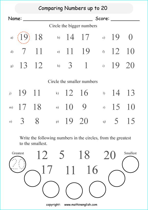 21 Grade 1 Math Worksheets Free Printable Numbers