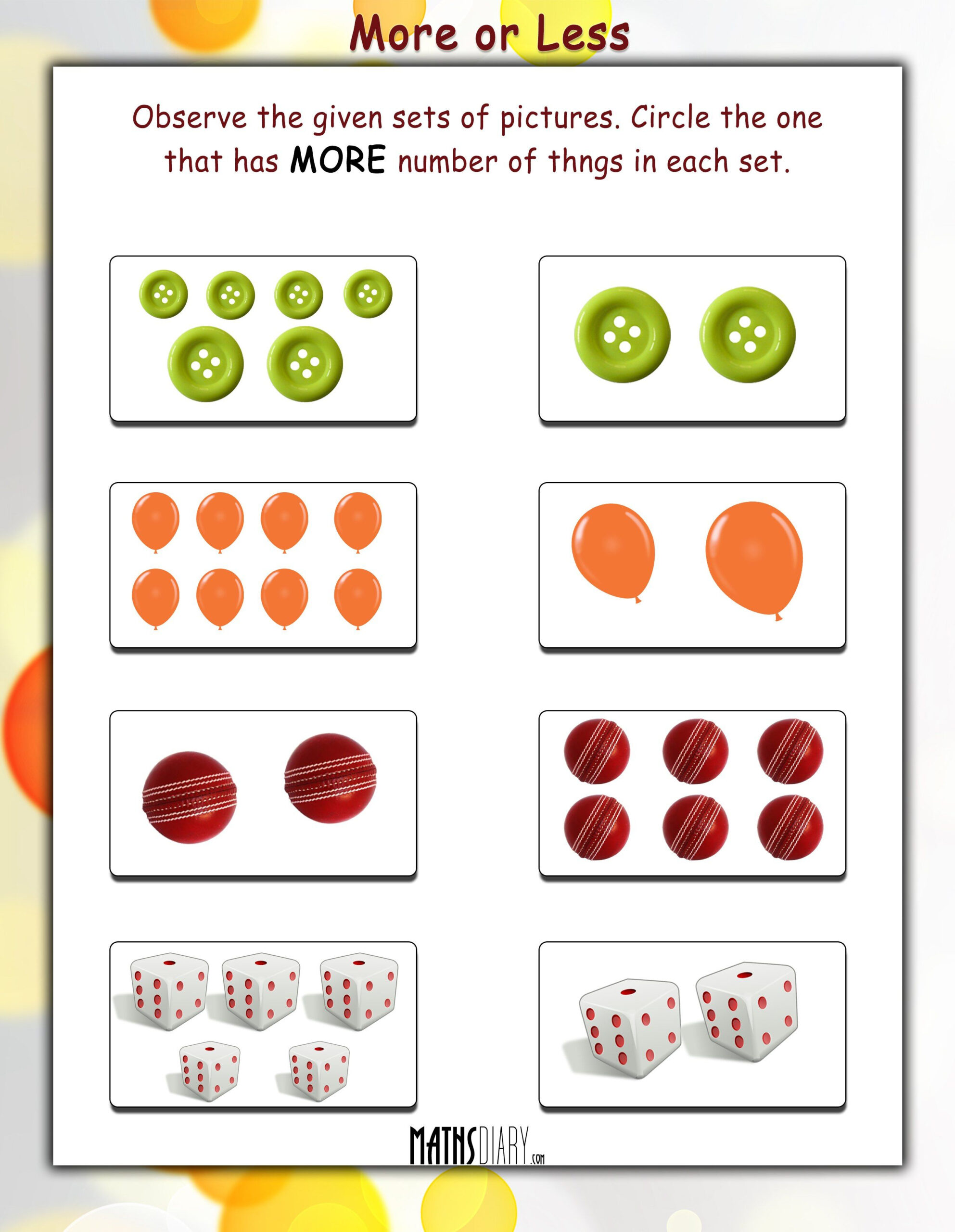21 Maths Addition Worksheets Lkg