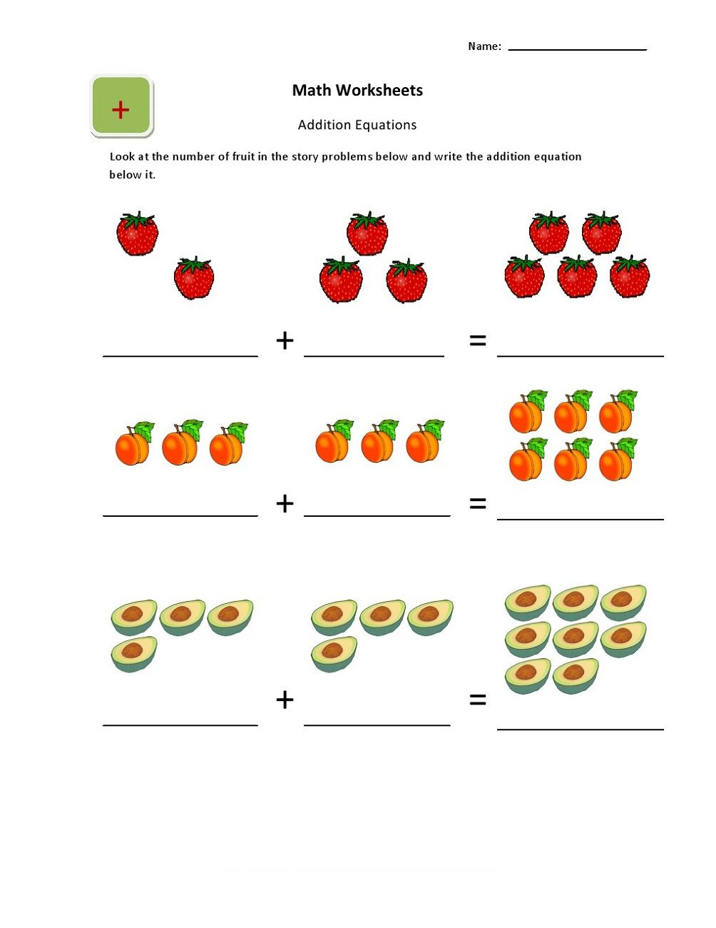 21 Maths Addition Worksheets Lkg