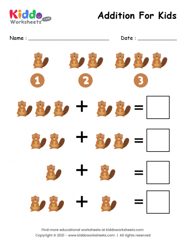 21 Maths Addition Worksheets Lkg