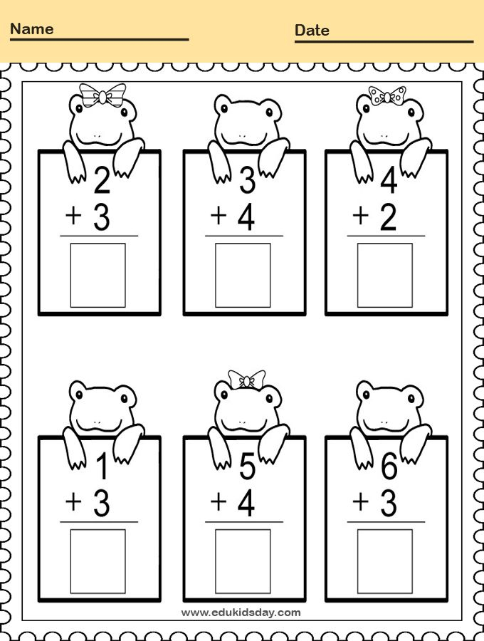 21 Maths Addition Worksheets Lkg